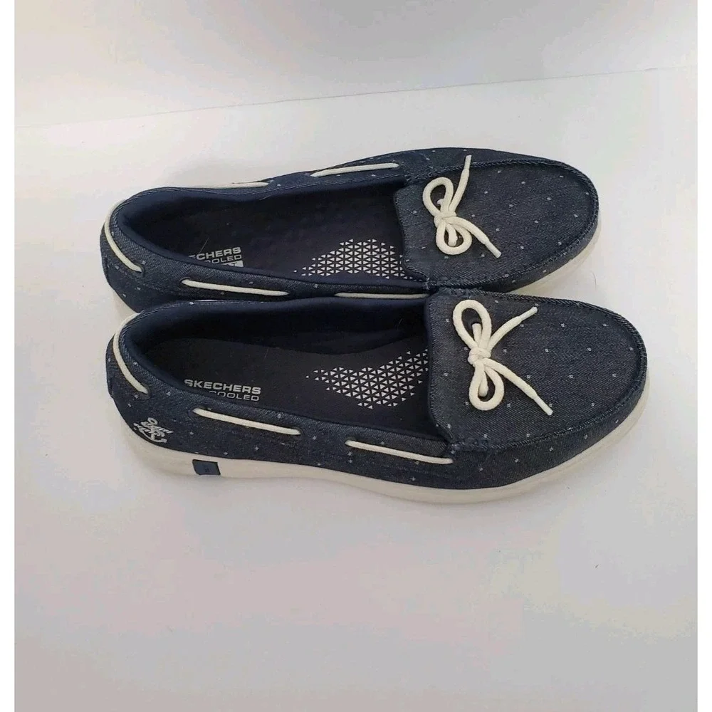 Skechers Glide Ultra Ocean Sky 16111 DENIM Women's Shoes Size 8 Color: Blue - Picture 2 of 5